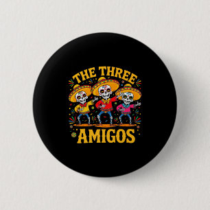 Macaron Rond 5 Cm Les 3 trois amis trois amis squelette cinco de