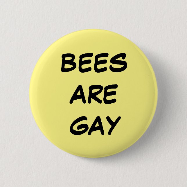 Macaron Rond 5 Cm Les abeilles sont bouton gai (Devant)