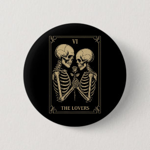 Macaron Rond 5 Cm Les Amateurs Tarot Skeleton tenue romance gothique