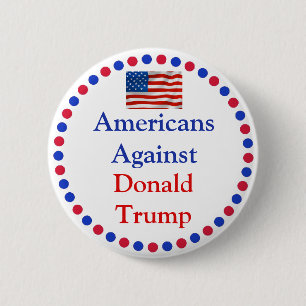 Macaron Rond 5 Cm Les Américains contre Donald Trump Button