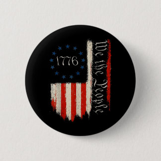 Macaron Rond 5 Cm les Américains patriotes de l'indépendance du peup
