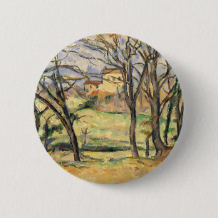 Macaron Rond 5 Cm Les arbres et les Chambres de Paul Cezanne