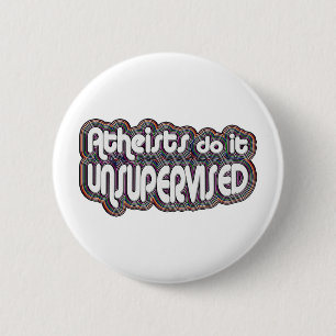 Macaron Rond 5 Cm Les athées le font non surveillé