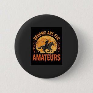Macaron Rond 5 Cm Les Balais de Chevalier de Sorcière d'Halloween So