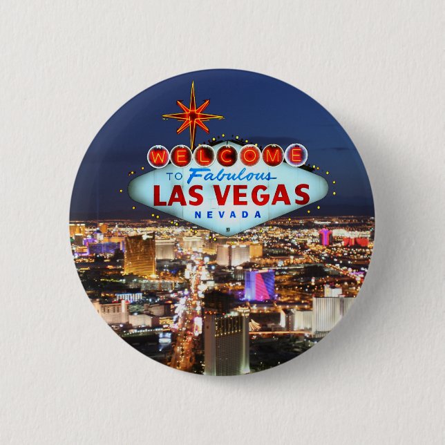 Macaron Rond 5 Cm Les cadeaux Las Vegas (Devant)