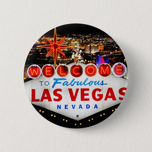 Macaron Rond 5 Cm Les cadeaux Las Vegas (Devant)