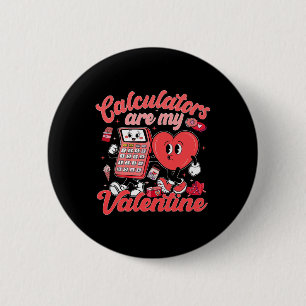 Macaron Rond 5 Cm Les calculatrices sont mon Valentin Prof de maths