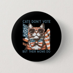Macaron Rond 5 Cm Les chats sans chats Lady Cats ne votent pas, mais
