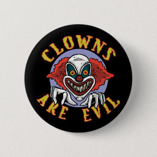 Macaron Rond 5 Cm Les clowns sont bouton mauvais