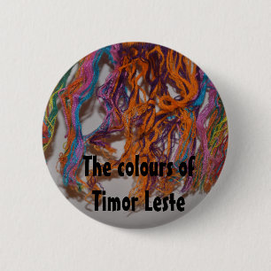 Macaron Rond 5 Cm Les couleurs du Timor Oriental