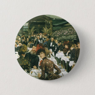 Macaron Rond 5 Cm Les dames de l'artiste par James Tissot, Art Vinta