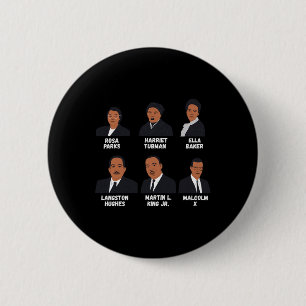 Macaron Rond 5 Cm Les dirigeants qui inspirent l'histoire des Noirs 