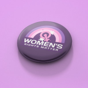 Macaron Rond 5 Cm Les droits de la femme comptent le bouton féminist