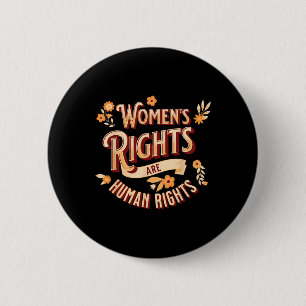 Macaron Rond 5 Cm Les Droits De L'Homme Feminist Pro Choice