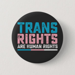 Macaron Rond 5 Cm Les droits transgenres LGBT Pride sont des droits
