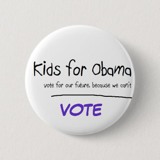 Macaron Rond 5 Cm Les enfants veulent voter pour Obama