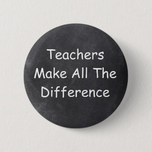 Macaron Rond 5 Cm Les enseignants font la différence Chalkboard Desi