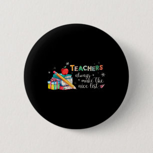 Macaron Rond 5 Cm Les Enseignants Font Toujours La Belle Liste Noël