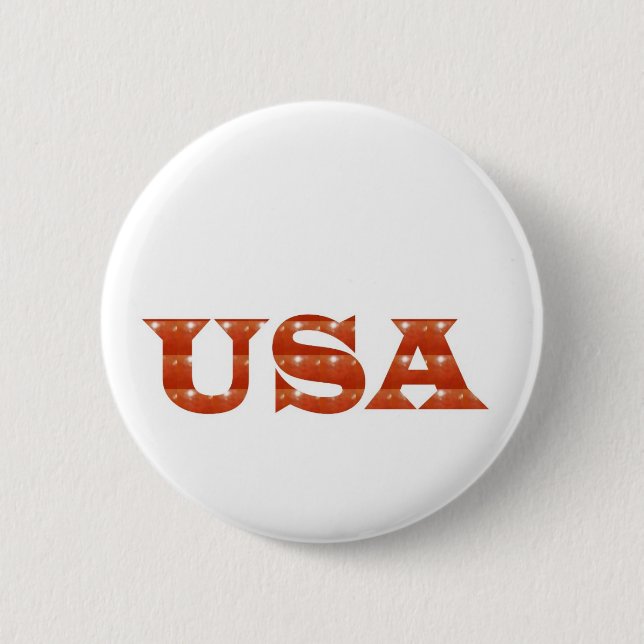 Macaron Rond 5 Cm Les Etats-Unis - FORCE ROUGE d'ÉNERGIE d'étincelle (Devant)