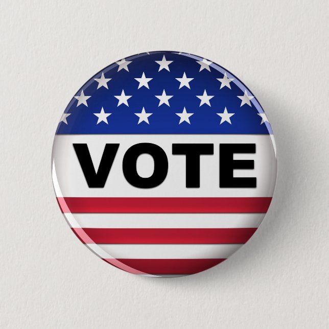 Macaron Rond 5 Cm Les Etats-Unis vont vote - bouton (Devant)
