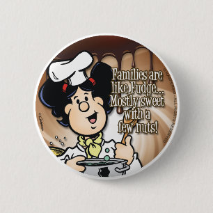 Macaron Rond 5 Cm Les familles sont comme le fudge