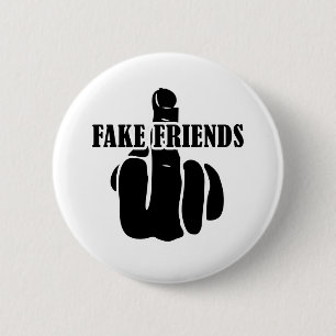 Macaron Rond 5 Cm Les faux amis de Middle Finger
