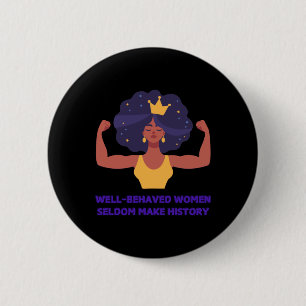Macaron Rond 5 Cm Les Femmes Bien Comportées Font Rarement Sticker H