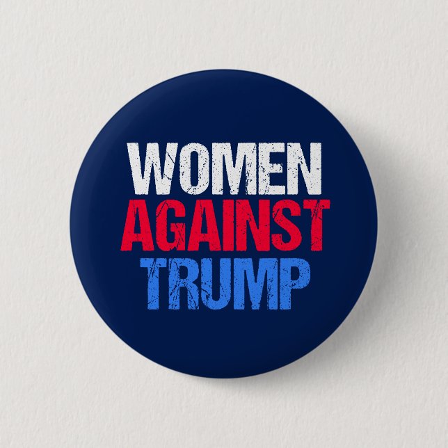 Macaron Rond 5 Cm Les femmes contre Donald Trump (Devant)