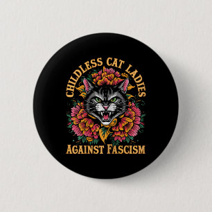 Macaron Rond 5 Cm Les femmes de chat contre le fascisme Président Ka