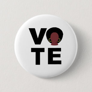 Macaron Rond 5 Cm Les Femmes Noires Votent Élections Politiques Les