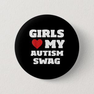 Macaron Rond 5 Cm Les Filles Aiment Mon Autisme Swag Funny Autistic 
