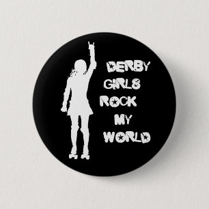 Macaron Rond 5 Cm Les filles de Derby basculent mon bouton du monde