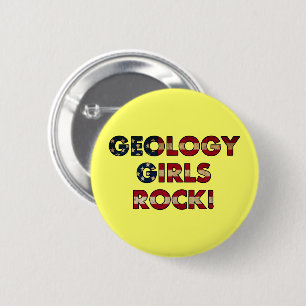 Macaron Rond 5 Cm Les filles de la géologie roulent ! (Drapeau améri