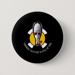 Macaron Rond 5 Cm Les Films Animés de la Famille Addams – Mercredi V