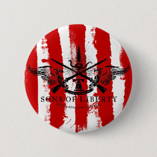 Macaron Rond 5 Cm Les fils du rebelle de liberté barre le bouton