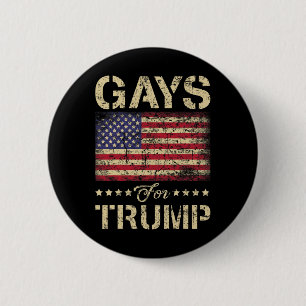 Macaron Rond 5 Cm Les Gays Pour Les Étoiles Trump Et Le Drapeau Amér