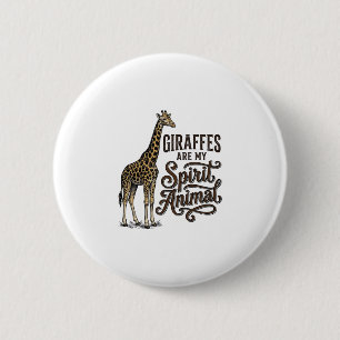 Macaron Rond 5 Cm Les girafes sont mon animal spirituel conception d