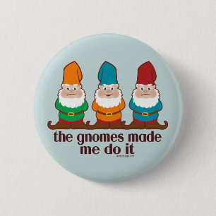 Macaron Rond 5 Cm Les Gnomes M'Ont Fait Faire Bleu