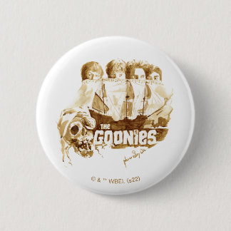 Macaron Rond 5 Cm Les Goonies Pirate Ship Aquarelle Graphique
