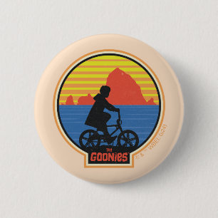 Macaron Rond 5 Cm Les Goonies Retro Mikey équitation Vélo Graphique