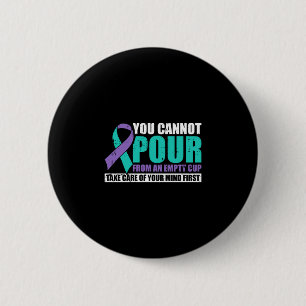 Macaron Rond 5 Cm Les hommes ne peuvent pas verser d'une tasse vide