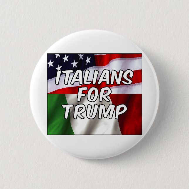 Macaron Rond 5 Cm Les Italiens pour Trump (Devant)