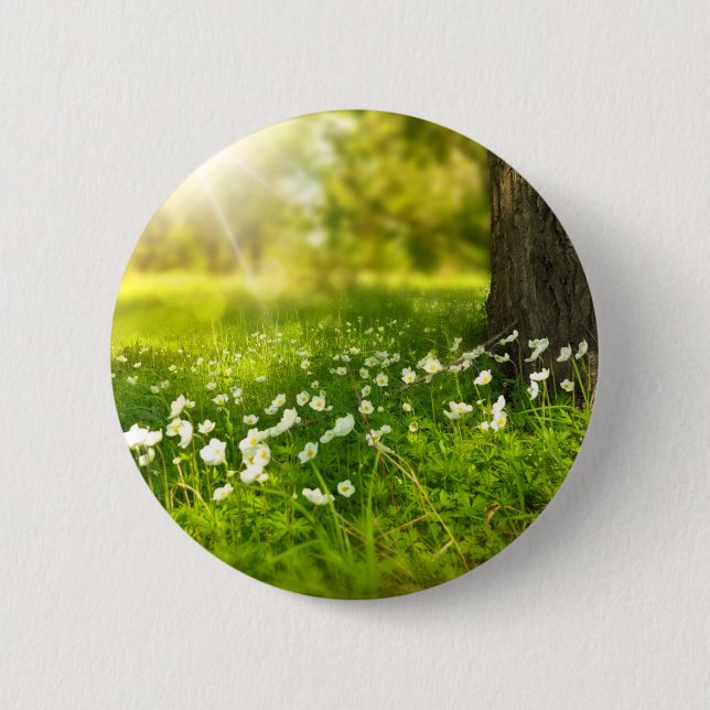 Macaron Rond 5 Cm Les Joys du printemps (Devant)