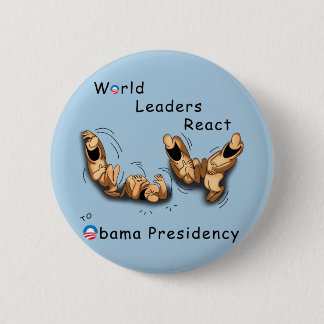 Macaron Rond 5 Cm Les leaders mondiaux réagissent (Obama)