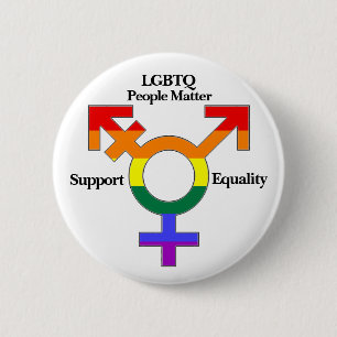 Macaron Rond 5 Cm Les LGBTQ comptent pour tous, bouton de soutien à 