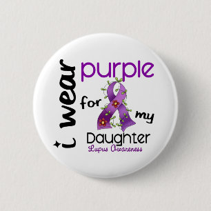Macaron Rond 5 Cm Les lupus I PORTENT le POURPRE POUR MA FILLE 43