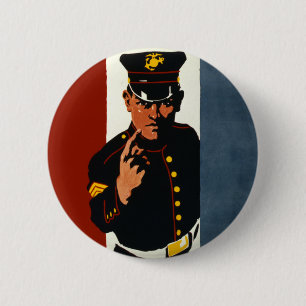 Macaron Rond 5 Cm Les marines des USA vous veulent
