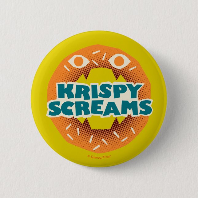 Macaron Rond 5 Cm Les monstres au travail | Cri Krispy (Devant)