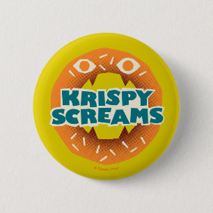 Macaron Rond 5 Cm Les monstres au travail   Cri Krispy