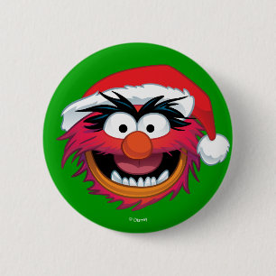 Macaron Rond 5 Cm Les Muppets   Visage animal de Noël